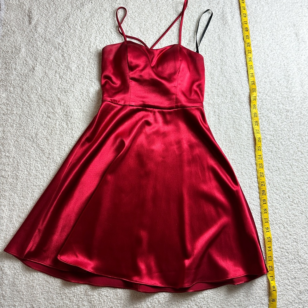 Red mini dress